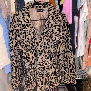 Old to me, new to you! Cheetah jacket warm with silk inside.